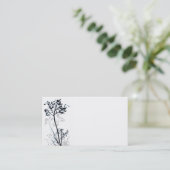 白クール黒の自然アートとクリーン 名刺 (スタンド正面)