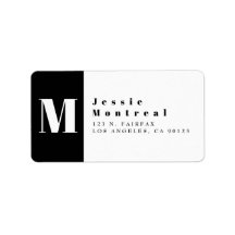 白クール黒|モダン差出人住所