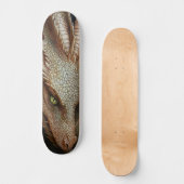 白クール龍スケートデッキ スケートボード (正面)