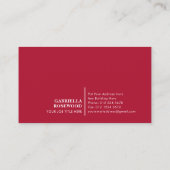 白グラデーションの美しい花 名刺 (裏面)