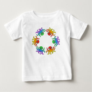 白グラデーションタコ ベビーTシャツ