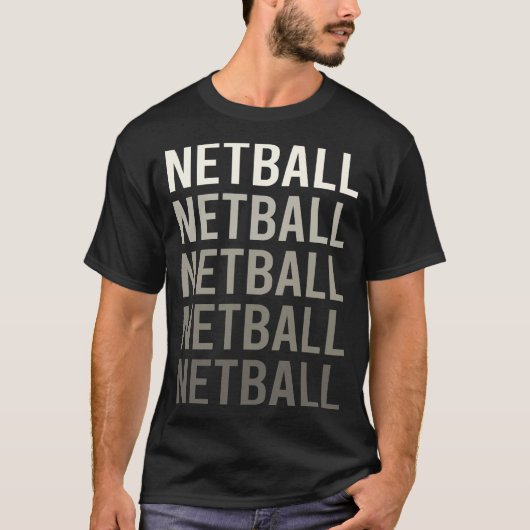 白グラデーションネットボール Tシャツ (正面)