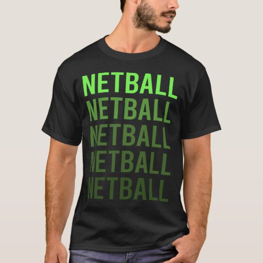 白グラデーションネットボール Tシャツ (正面)