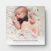 白グラデーション新生児フォト表示デザイン フォトプラーク (正面)