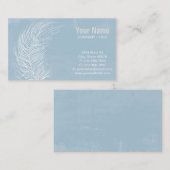 白グランジ羽 名刺 (正面/裏面)