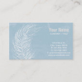 白グランジ羽 名刺 (正面)