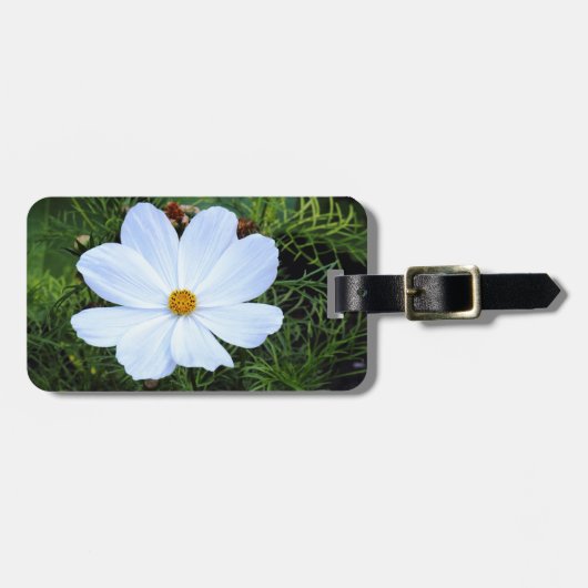 白コスモス ラゲッジタグ (正面横)