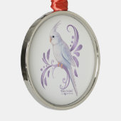 白コッカティエル メタルオーナメント (右)