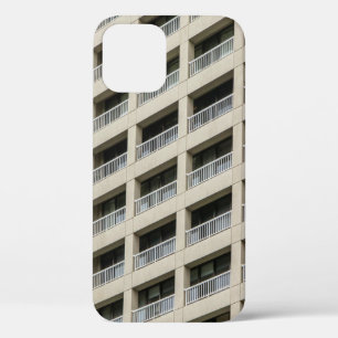 白コンクリート建物(昼間) iPhone 12ケース