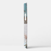 白コンクリート製の茶色の木製ドア建物 Case-Mate iPhoneケース (裏面 / 右)