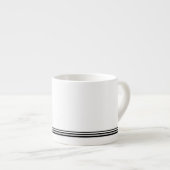 白コンテンポラリーとストライプEspresso Mag エスプレッソカップ (正面右)
