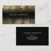 白コンテンポラリーグランジと金ゴールド 名刺 (正面/裏面)