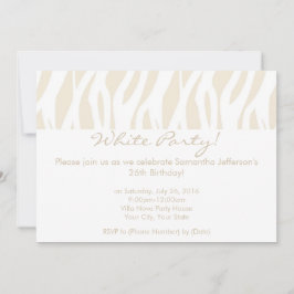 白コンテンポラリーパーティの招待状 招待状
