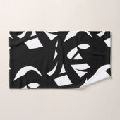 白コンテンポラリーモダン/黒バスタオオルセット バスタオルセット (ハンドタオル)