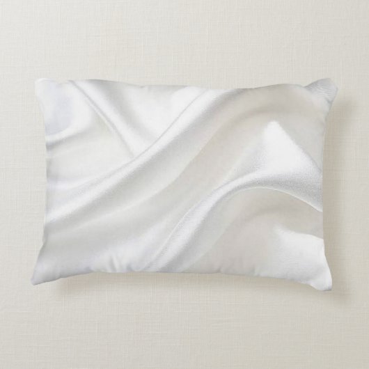 白サテンフェイクアクセント枕 アクセントクッション (裏面)