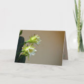 白サボテンの花フローラトープ空白のノート カード (正面)