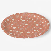 白サボテン模様 ペーパープレート (アングル)