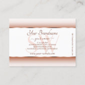 白サンゴの輝きグラデーション楕円フレームイニシャル 名刺 (裏面)