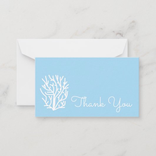 白サンゴエコ海青と白 ノートカード (正面)