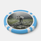 白シベリアンハスキー ポーカーチップ (シングル)