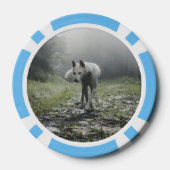 白シベリアンハスキー ポーカーチップ (裏面)