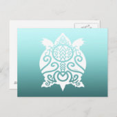 白シルエットスナッパーカメ ポストカード (正面/裏面)