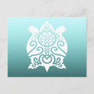 白シルエットスナッパーカメ ポストカード