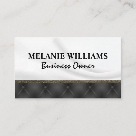 白シルク黒布張り 名刺 (正面)