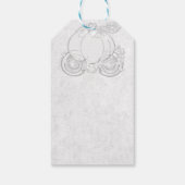 白シンデレきらめくラ馬車パーティーのお願い ギフトタグ (裏面)