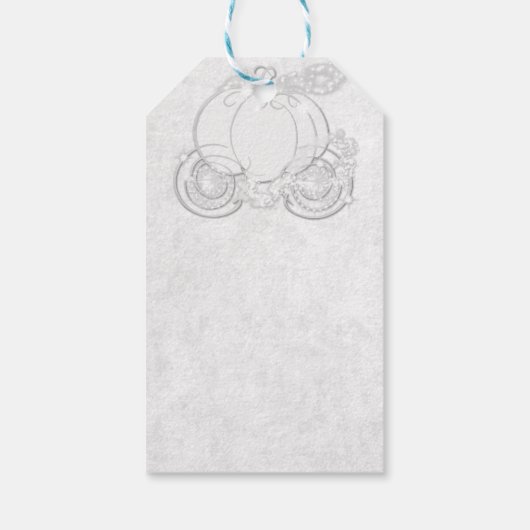 白シンデレきらめくラ馬車パーティーのお願い ギフトタグ (裏面)