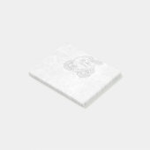 白シンデレラ馬車のストーリーブックパーソナライズされた ポストイット (アングル)