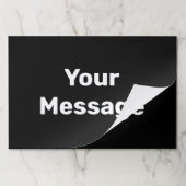 白シンプルいメッセージで黒文字テンプレート ペーパーパッド (折り畳み)