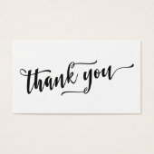 白シンプルいメッセージカードでThank You Black Script (正面)