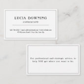 白シンプルと縁ど黒の名刺 名刺 (正面/裏面)