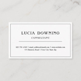 白シンプルと縁ど黒の名刺 名刺