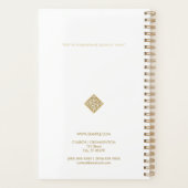 白シンプルと金ゴールドクロス宗教 プランナー手帳 (裏面)