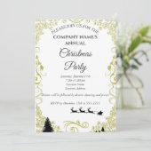 白シンプルのクリエレガントスマスパーティの招待状 招待状 (スタンド正面)