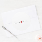 白シンプルは自分のラウンドクラシックステッカー ラウンドシール (封筒)