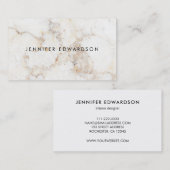 白シンプルエレガント金ゴールドプロフェッショナル 名刺 (正面/裏面)