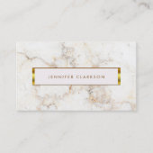 白シンプルエレガント金ゴールドプロフェッショナル 名刺 (正面)