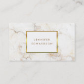 白シンプルエレガント金ゴールドプロフェッショナル 名刺 (正面)