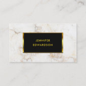 白シンプルエレガント金ゴールドプロフェッショナル 名刺 (正面)