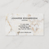 白シンプルエレガント金ゴールドプロフェッショナル 名刺 (裏面)