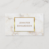 白シンプルエレガント金ゴールドプロフェッショナル 名刺 (正面)