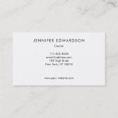 白シンプルエレガント金ゴールドプロフェッショナル 名刺 (裏面)