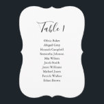 白シンプルエレガント黒の座結婚座図 招待状<br><div class="desc">白黒モダンのシーティングチャートは四季違う間の結婚スタイルに最適だ。</div>