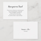 白シンプルハネムーン基金 エンクロージャーカード (正面/裏面)