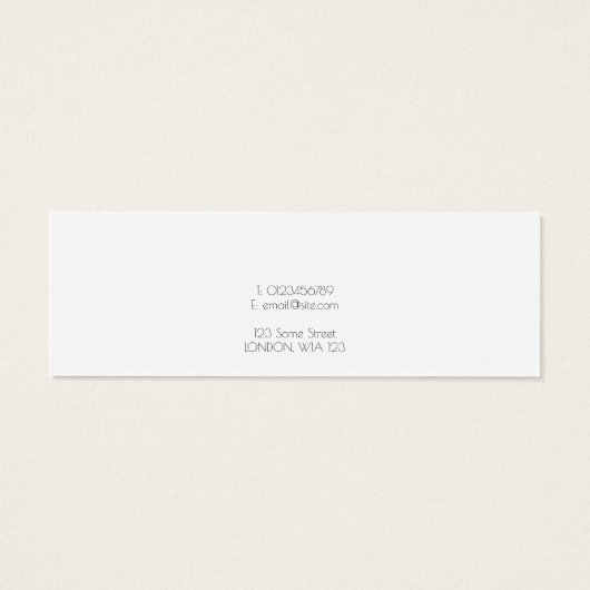 白シンプルミニマルイヤリング表示カード (裏面)