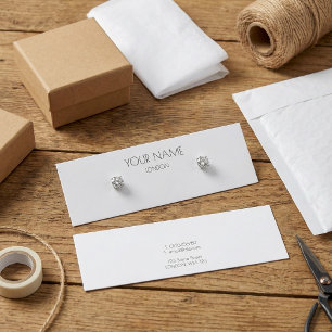 白シンプルミニマルイヤリング表示カード