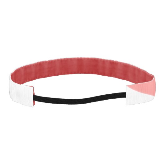 白シンプルミニマル文字スタイル結婚赤いハート アスレチックヘッドバンド (裏面)